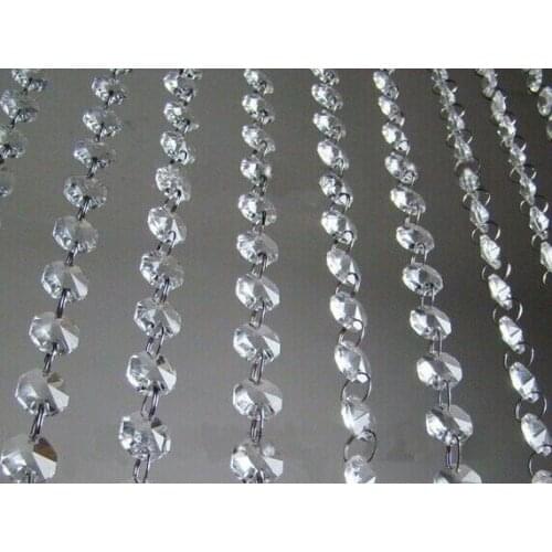 10m/lot glass garland strand 14mm octagonal beads strand Event & Party Supplies Christmas party decor accessory