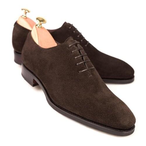 Oxford Bridegroom Wedding Dress Formal Best Men Shoes Office Original Lace-Up Business Suede Designer Shoes