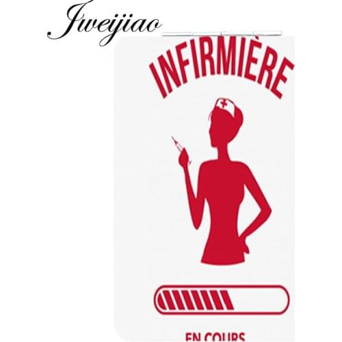 Youhaken Nurse Pattern Pocket Mirror Folding Leather PU Portable Korean Pop Boy Makeup Travel Wallet Mirror