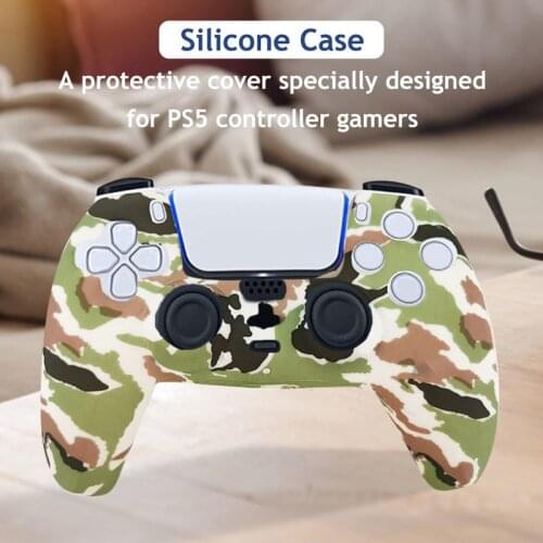 Game Controller Protective Cover Silicone Case Soft Rubber Sleeve Anti-slip Protector for PS5 Gaming Gamepad Protective Cover