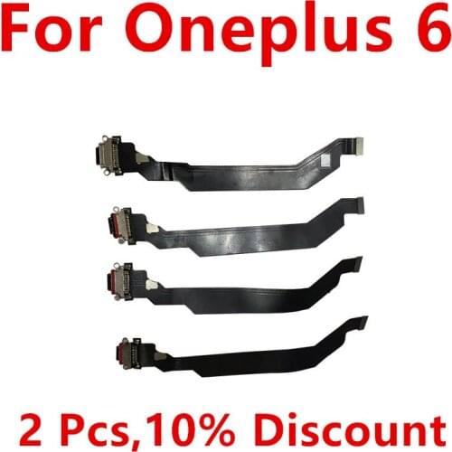 1 Pcs For Oneplus 6 USB Charging Charger Port Dock Connector Flex Cable Phone Replacement Parts For Oneplus6 One plus 6