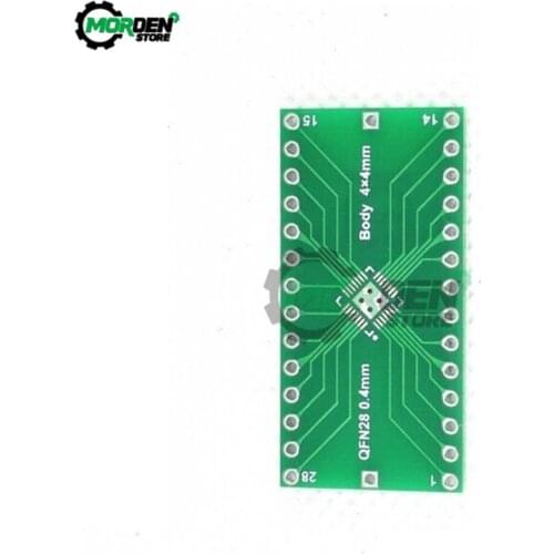 10PCS QFN28 0.4mm 0.5mm to 2.54mm DIP Adapter PCB Board Converter IC