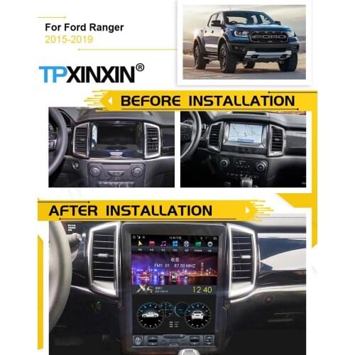 128G Tesla Style Screen Android 9 Player Head Unit FOR Ford Ranger 2015 2016 2017 2018 2019 CAR GPS Audio Radio Receiver Stereo