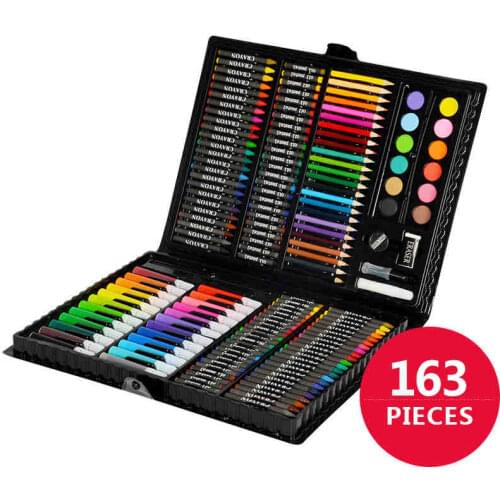 163 Pieces/Set Art Painting Sets For Kids Children Drawing Set Water Color Pen Crayon Drawing Tool for Beginners