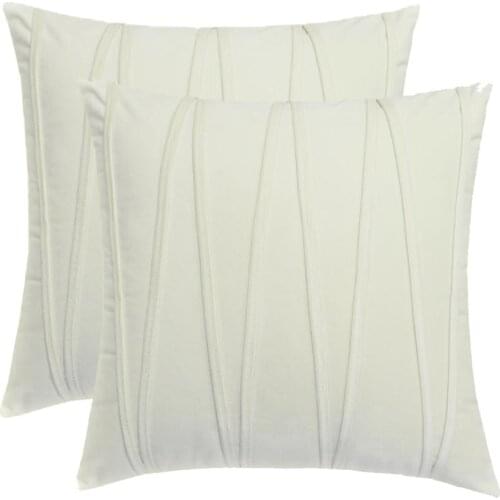 2pcs pack Cream Pillow Covers Soft Velvet Home Decorative Cushion Cover White Red For Sofa Chair Couch 45x45cm 50x50cm 60x60cm