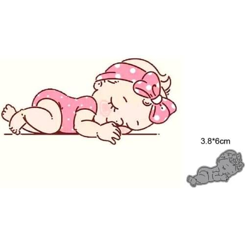 2021 New Cutting dies Sleeping Baby metal cutting dies cut die mold Scrapbook paper craft knife mould blade punch stencils dies