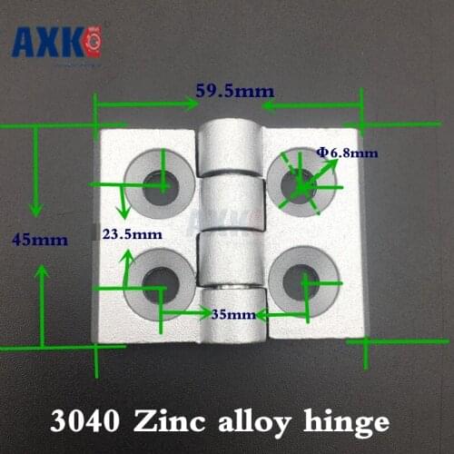 4PCS AXK Aluminum metal hinge 3040 zinc alloy hinges Aluminum Alloy aluminum profile accessories fittings
