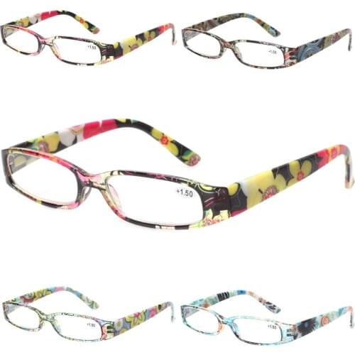 Womens Reading Glasses 4 Pair Print Ladies Fashion Readers for Women +0.5 +1.0 +2.0 +3.0 +4.0 +5.0 +6.0