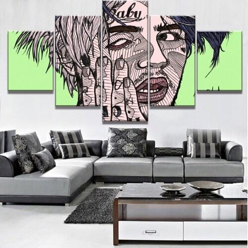 5 Piece Canvas Character Art Poster Abstract Decorative Paintings on Canvas Wall Art for Home Decorations Wall Decor