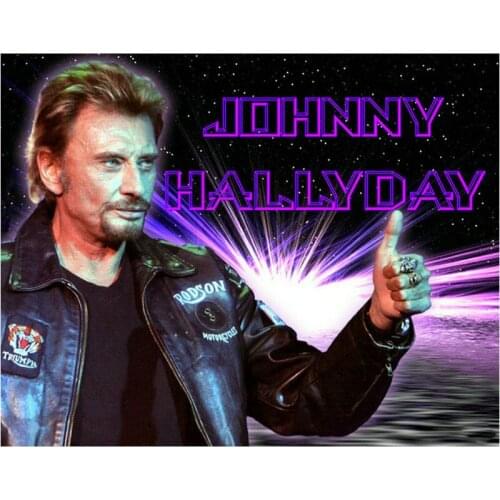 New 5d diamond painting johnny hallyday pattern home decoration full square round diamond mosaic French singer sticker 20x25cm
