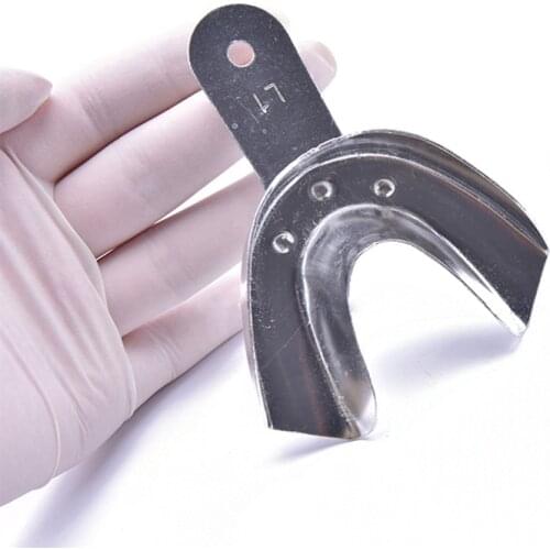 Denture denture non porous aluminum dental impression tray modular denture tooth type aluminum tray optional