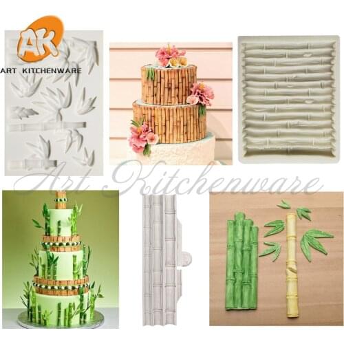 Bamboo Mold DIY Flower Baking Silicone Cake Decorating Tool Pastry Fondant Sugarcraft Mould Chocolate Biscuits Cookies Kitchen