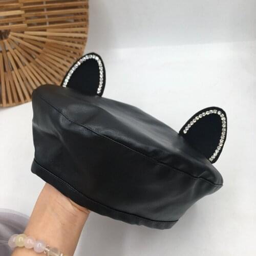 Spring, summer, the new ear skin beret buds hat female ear drill lovely old painter reduction cap Korea fashion and personality
