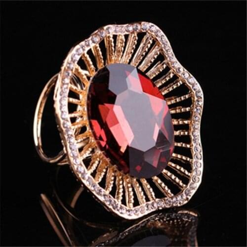 Flower Brooches Tricyclic Scarf Buckle Crystal Brooch Silk Scarf Jewelry Shawl Ring Clip for WomanClothing Accessories