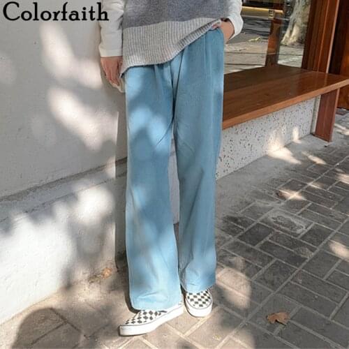 Colorfaith Women's Corduroy Trousers