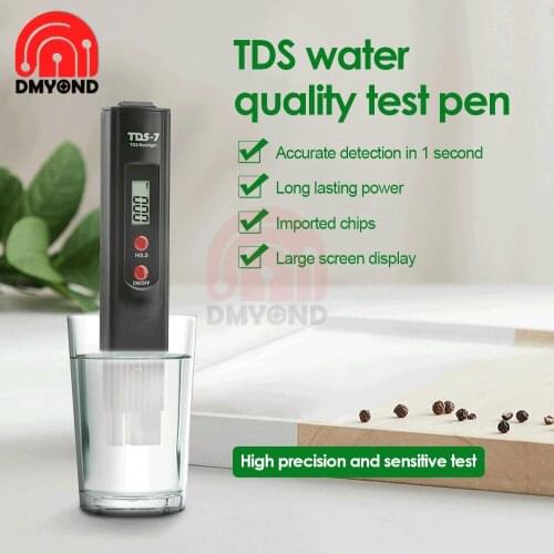 TDS-7 Portable Backlight Water Quality Detector Water Quality Tester Pen Highly Accurate One-click Measurement Of TDS In Water
