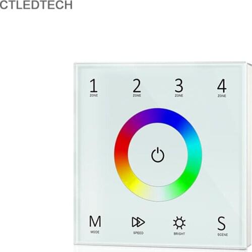Hot Sale T13 86 type DMX512 RGB Color touch panel DMX512 main control panel 4 zones Wall Mounfed RGB Touch Panel