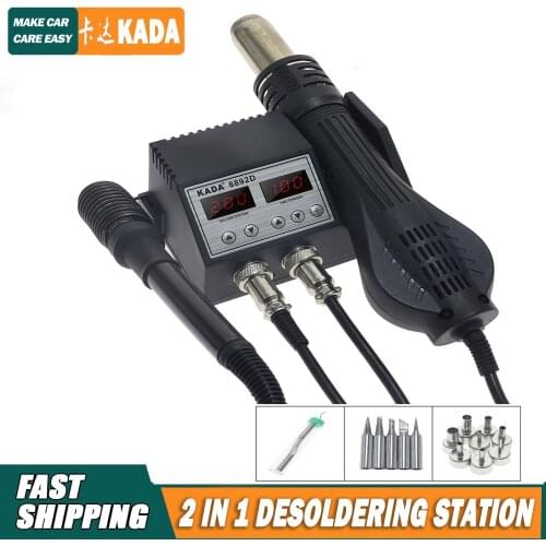 KADA 8892D 8586 8858 887 Portable hot air station and soldering iron station 2-in-1 soldering station telephone repair station