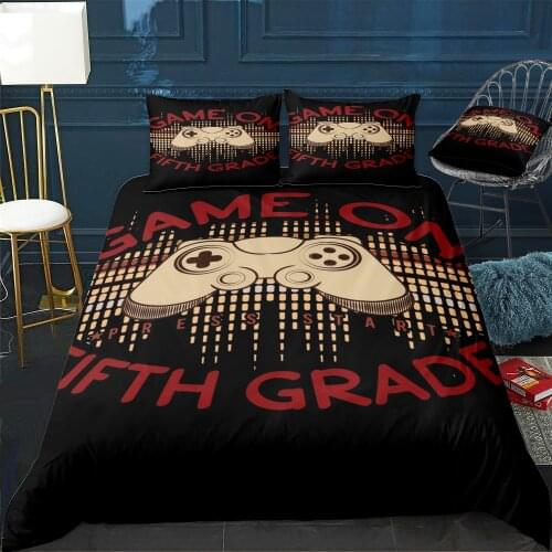 Game On Press Start 5th Duvet Cover Twin/Queen/King Size Luxury Comforter Bedding Set With Pillowcase Home Bed Decora