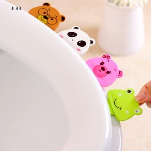 1pcs Cute cartoon creative toilet portable toilet cover is not dirty hands opened toilet lid toilet lifting tool