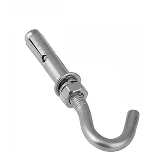 M6 M8 Expansion Screws Hooks 316 Stainless Steel Eye Bolt Open Anchor Hook For Basket Ceiling Fan Hanging