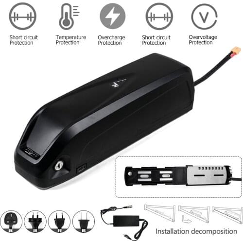 EU US RU no taxes New 48V Lithiumion battery Hailong frame Case 48V 15AH 21AH 19.2AH Ebike li-ion Battery +2.5A charger