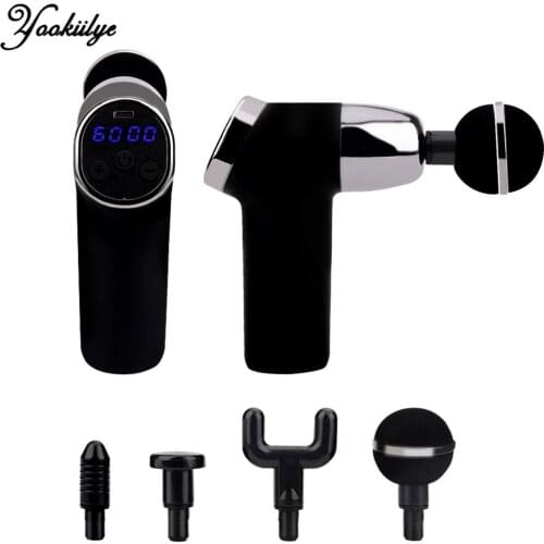 Massage Gun Fascia Gun 20Gears High Frequency Vibration Massager LCD Touch Display Electric Massager Relief Pain Relax Muscle