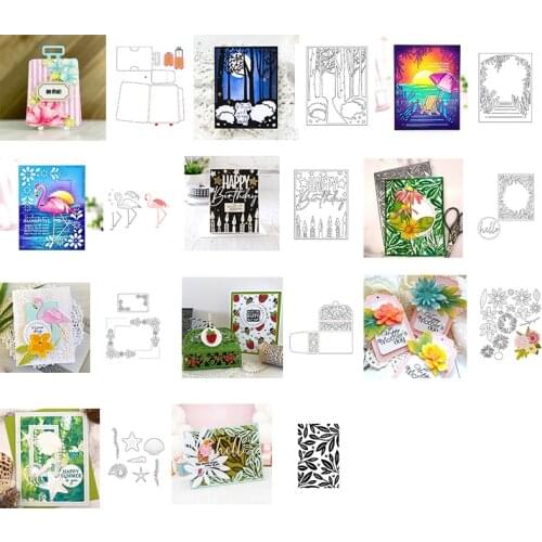 Fashion Suitcase Metal Cutting Dies&Coordinating Stamps For Scrapbooking Craft Die Cut Card Making Card