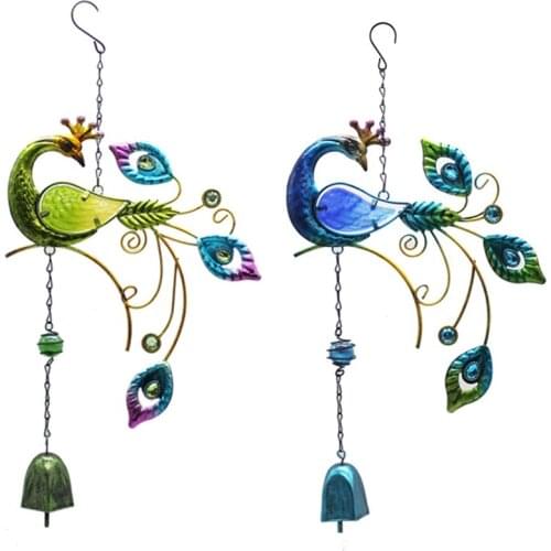 Fashion Wind Chimes Outdoor Garden Porch Balcony Home Decoration Wind Bells Ornament Beautiful Peacock Windchimes Room Decor