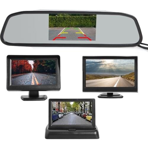 ALLOYSEED 4.3 inch 5 inch TFT LCD Display Car Monitor PAL/NTSC for Auto Vehicle Rear View Monitor Reverse Backup Parking Camera