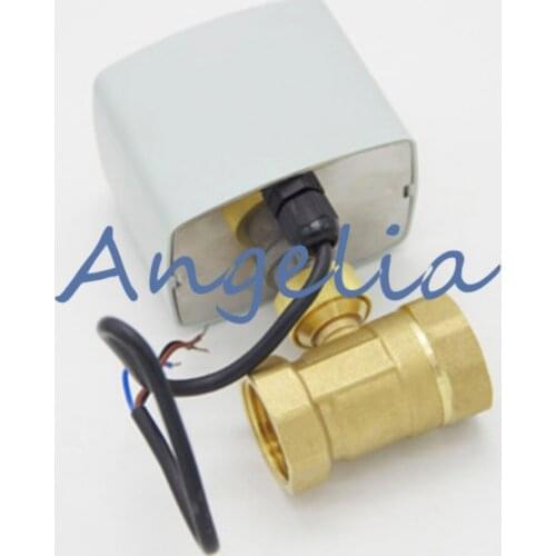 AC220V DN50 G2" BSP Brass 2 Way Three Wires One Control Motorized Ball Valve Electrical Actuator Valve
