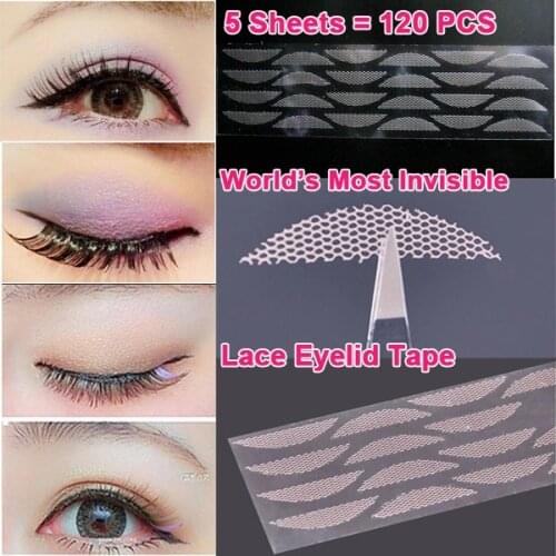 2015 New Worlds Most Invisible Double Eyelid Tape Breathable Lace double eyelid sticker Shaper 120PCS ( 5 Sheets )