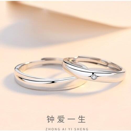 New S925 Sterling Silver From Japan And South Korea Is A Lifelong Lovers Ring With Simple Fashion Design And Adjustable Rings
