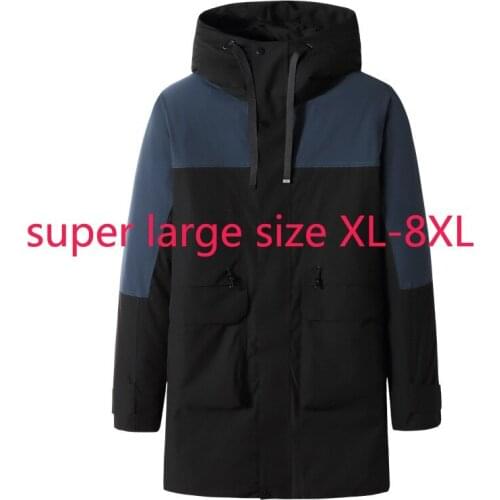 New Arrival High Quality Winter Men Long Hooded Padded Clothes Thickened Warm Casual Loose Thick Coat Plus Size XL-5XL6XL7XL8XL