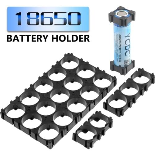 20pcs Plastic 18650 Battery Pack Holder Bracket Cylindrical Plastic Batery Case Anti Vibration For DIY Pack 1/2/3 18650 Battery