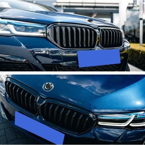 NEW High Quality ABS Bright Black Mesh Grille Trim Racing Grills Fits For BMW 5 Series G30 G38 2019 2020 2021 2022