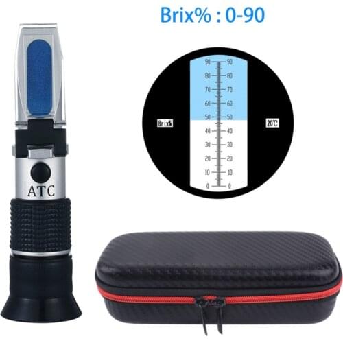 Portable refractometer for brix 0-90% Brix Refractometer Honey Sugar Content Specific Measurement Tool