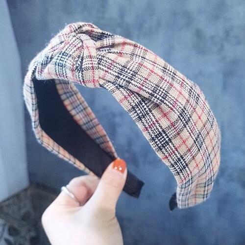 Girls Bow Knot Hairband Women Vintage Twist Hairban Soft Cotton Comfortable Sweet Simple Girls Cloth Cross Solid Headband Gifts