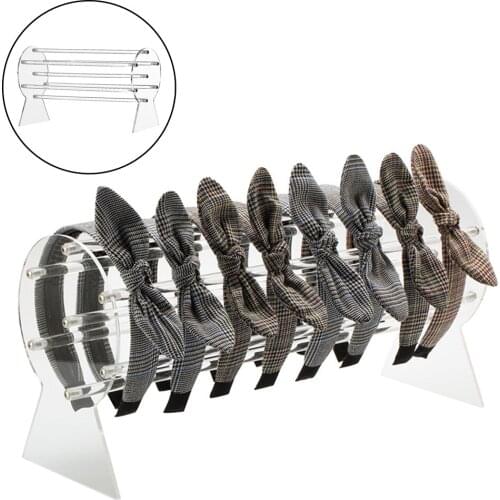 Clear Headband Holder Hair Accessory Chains Jewelry Storage Organizer Rack