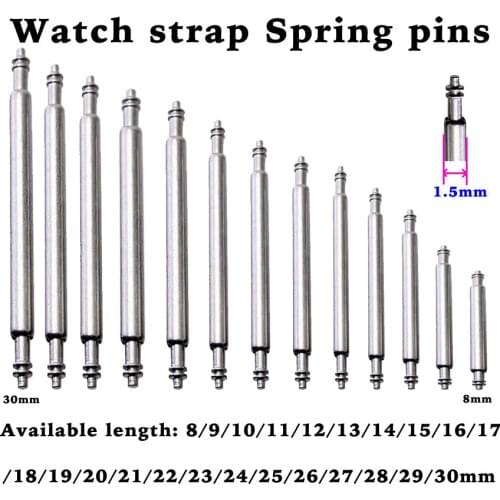 8 to 16 17 18 19 20 21 22 23 24 25 26 27 28 29 30mm Spring Bar for Watch Band Strap Spring Pins Repair Tool Release Pin