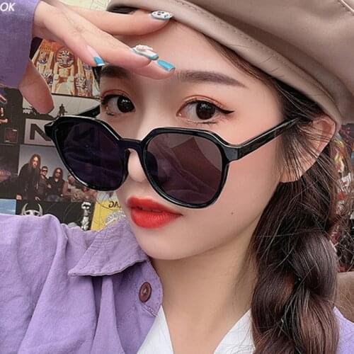 2021 New Fashion Style All-match Trend Sunglasses Personalized Round Frame Sunglasses Ins Trend Candy Color Big Frame Sunglasses