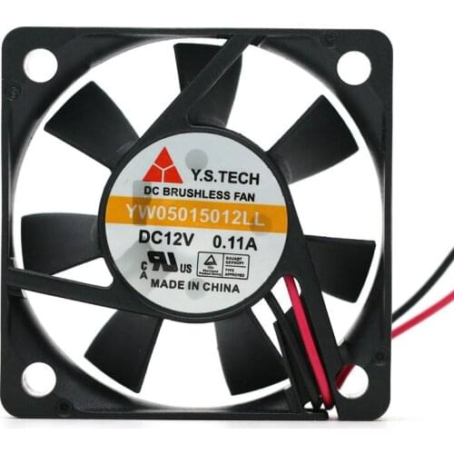 Y.L FAN YW05015012LL DC 12V 0.11A 50x50x15mm 2-wire Server Cooling Fan