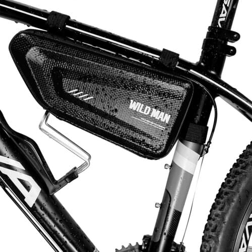 Waterproof Bicycle Triangle Frame Bag MTB Road Bike Front Tube Head Top Tube Bag Storing Cellphone Keys Inflator Tool Bag
