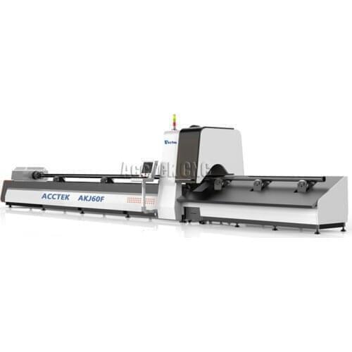 AccTek cnc fiber laser cutting machine for square pipe tube laser cutting stainless steel 1000W 1500W AKJ60F