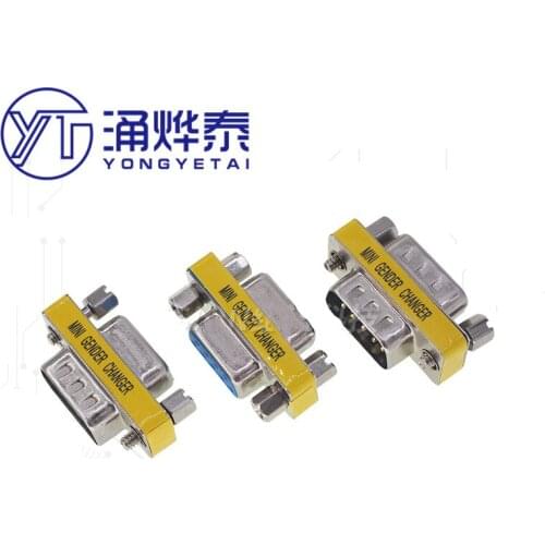 YYT 2PCS DB9 serial port RS232 serial port adapter DB9 converter 9-pin male to female/male to male/female to female