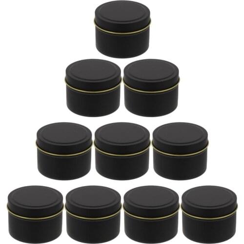 1 Set 10 Pcs Tinplate Storage Cans Aromatherapy Candle Candy Gift Cans Tinplate Storage Jar With Lid