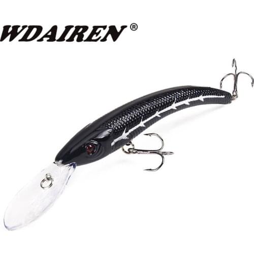 1Pcs Bending Fishing Lures Floating Big Minnow Artificial Wobblers 15.5cm 16g Hard Bait Carp Bass Crankbait Pesca Fishing Tackle