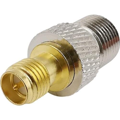 1Pcs RP SMA Female (Male Pin) to F Type Female Jack Straight RF Coaxial Connector Adapter