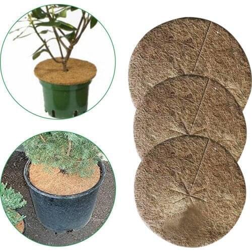 10PCS Plants Cover Potted Plants Winter Protection Coconut Mulch Cover Coir Mat For Garden Potted Plant Botany Keep Warm 3 Size