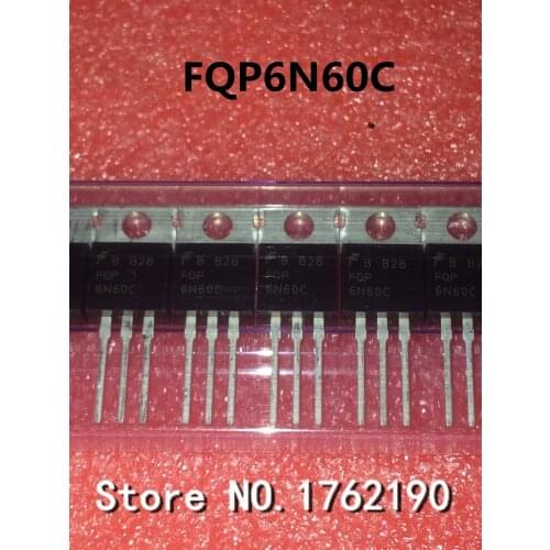 5PCS/LOT FQP6N60C 6N60C TO-220 600V/6A New MOS FET